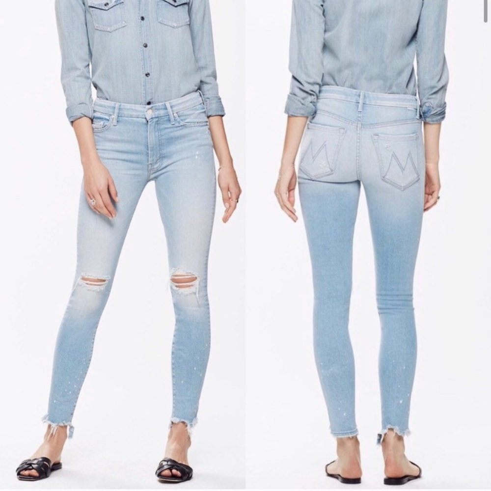 Mother Denim Looker Ankle Slit Jeans